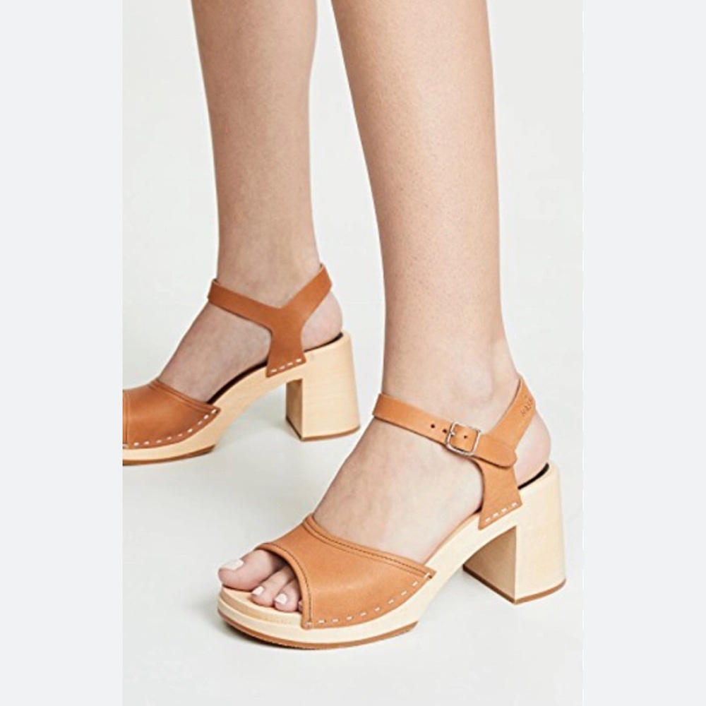 Swedish Hasbeens Brown Natural Leather Inger Sandals